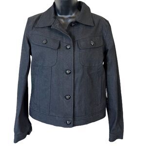 Ralph Lauren Black Coated Sparkle Denim Jacket